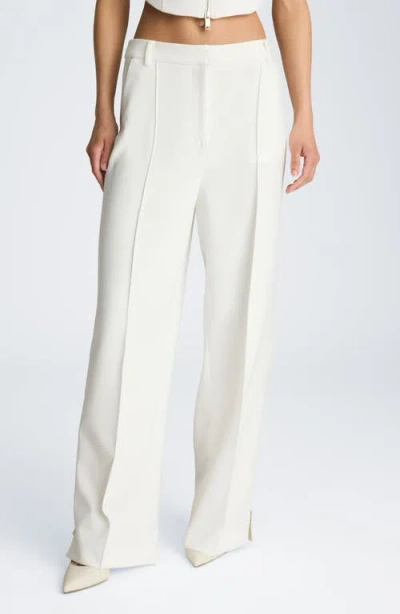 Kenneth Cole High Waist Wide Leg Pants In White