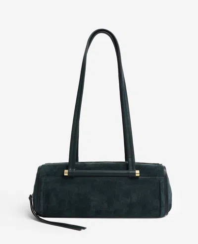 Kenneth Cole Highline East West Suede Shoulder Bag In Loden