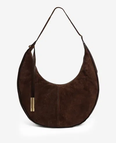 Kenneth Cole Highline Large Banana Hobo In Chocolate