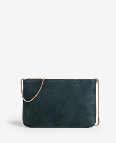 Kenneth Cole Highline Suede Disco Crossbody Bag In Loden