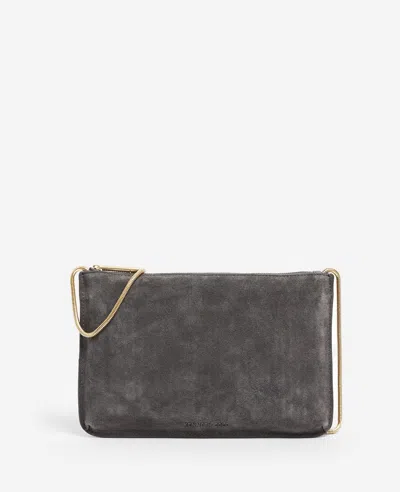 Kenneth Cole Highline Suede Disco Crossbody Bag In Steel