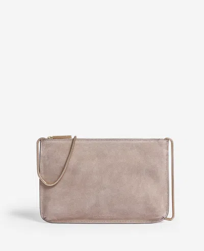 Kenneth Cole Highline Suede Disco Crossbody Bag In Taupe