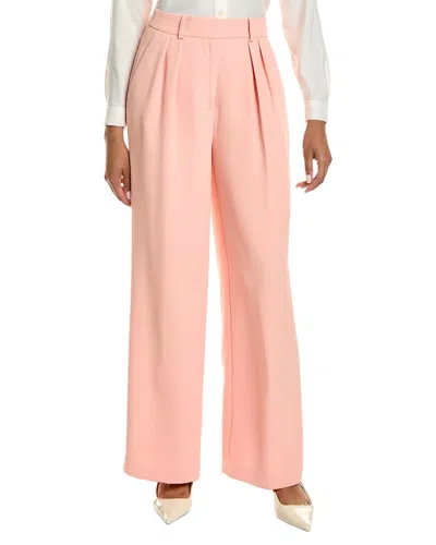 Kenneth Cole High-rise Pleated Wide Leg Pant In Pink