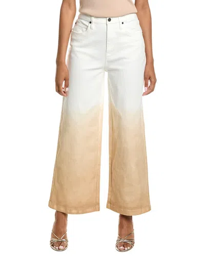 Kenneth Cole High-rise Wide Leg Comfort Stretch Jean In Neutral