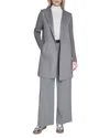 Kenneth Cole Hooded Double Face Coat In Gray
