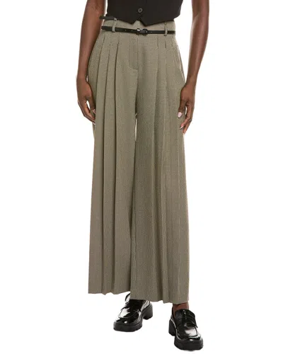 KENNETH COLE KENNETH COLE HOUNDSTOOTH WIDE LEG DOUBLE BELTED PANT