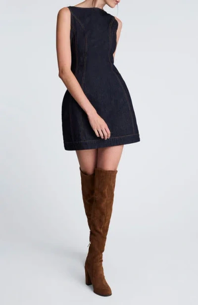Kenneth Cole Hourglass Denim Dress In Blue