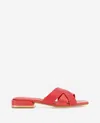 Kenneth Cole Issa Embossed Lizard Sandal In Red Lizard