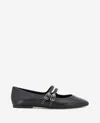 Kenneth Cole Jasmine Mary Jane Flat In Black Leather