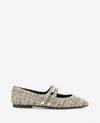 Kenneth Cole Jasmine Mary Jane Flat In Black,tan Fabric
