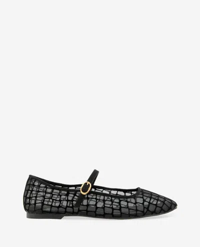 Kenneth Cole Jasper Mary Jane Flat In Black