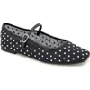 Kenneth Cole Jasper Mesh Micro Stud Ballet Flat In Black
