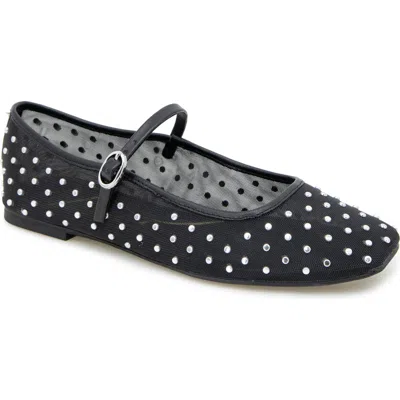 Kenneth Cole Jasper Mary Jane Flat In Black