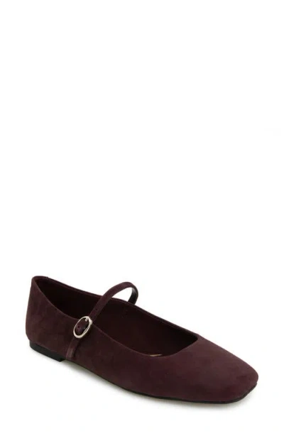 Kenneth Cole Jasper Mary Jane Flat In Burgundy