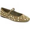 Kenneth Cole Jasper Stud Mary Jane Flat In Green
