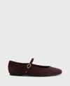Kenneth Cole Jasper Suede Ballet Flat In Burgundy