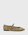 Kenneth Cole Jasper Suede Stud Ballet Flat In Green