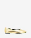 Kenneth Cole Johanna Square Toe Flat In Gold