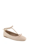 Kenneth Cole Juliet T-strap Flat In Sand Leather