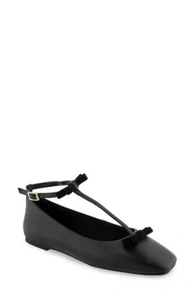 Kenneth Cole Juliet T-strap Flat In Black