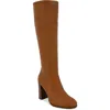 Kenneth Cole Justin Womens Leather Tall Knee-high Boots In Brown