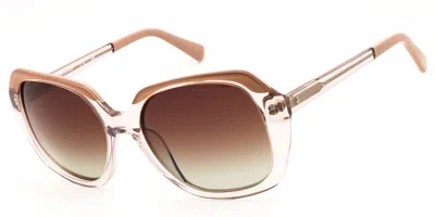 Kenneth Cole Kc00057 Polarized 72h Women's Sunglasses Pink Size 56 In Neutral