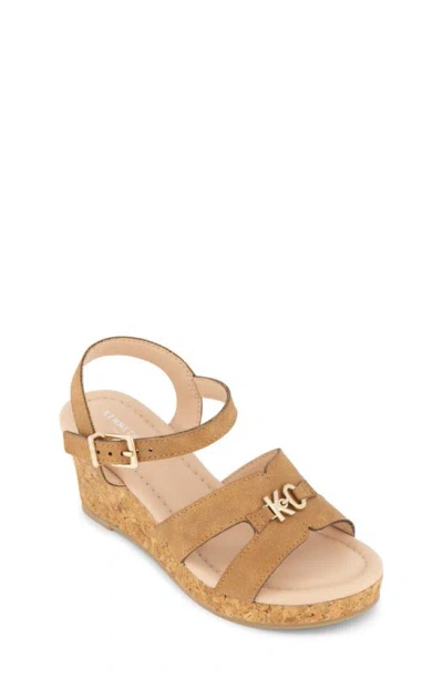 Kenneth Cole Kids' Anastasia Wedge Sandal In Cognac