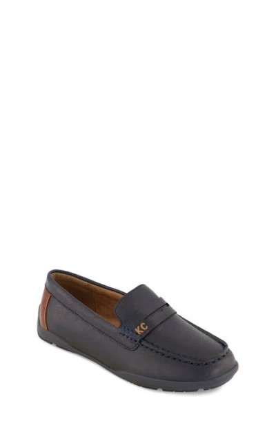 Kenneth Cole Kids' Jason Penny Slip-on Loafer In Blue