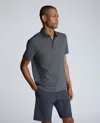 Kenneth Cole Knit Two-toned Button Polo In Brown