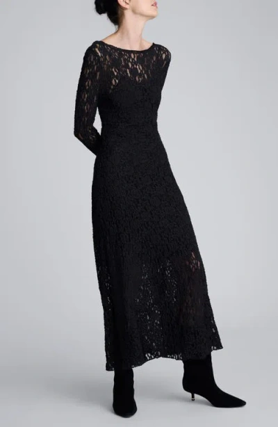 KENNETH COLE KENNETH COLE LACE LONG SLEEVE MAXI DRESS
