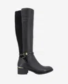 Kenneth Cole Lanica Knee High Boot In Black Leather