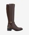 Kenneth Cole Lanica Knee High Boot In Chocolate Leather