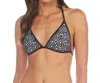 Kenneth Cole Laser Cut Above Triangle Bikini Top In Black White In Black