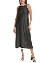Kenneth Cole Layered Sheer Maxi Dress In Gray