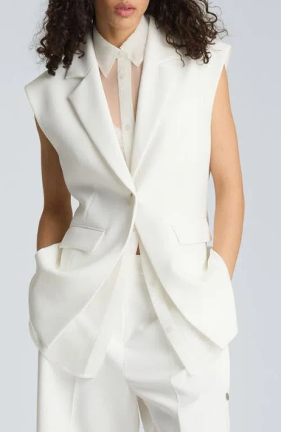 Kenneth Cole Layered Vest In White