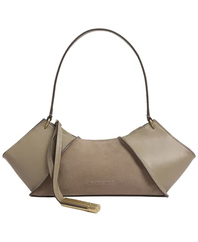 Kenneth Cole Leather Medium Crossbody Shoulder Handbag In Brown