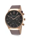 Kenneth Cole 레더 스트랩 42mm 시계 In Black