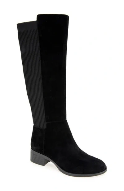 Kenneth Cole Levon Rib Knit Knee High Boot In Black