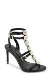 Kenneth Cole Lilath Embellished Ankle Strap Sandal In Black