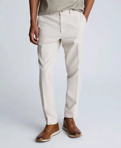 Kenneth Cole Linen Blend Slim Fit Flat Front Chino Pant In String