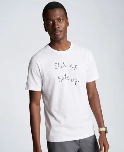 Kenneth Cole Lingua Franca Shut The Hate Up Unisex Tee In White