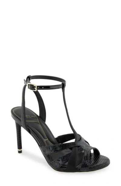 Kenneth Cole Liona Embossed T-strap Sandal In Multi