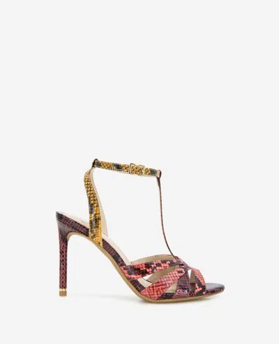 Kenneth Cole Liona Multi Color Snake Print Heel In Multi Postal Snake