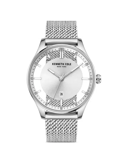 Kenneth Cole 로고 디테일 42mm 시계 In Gray