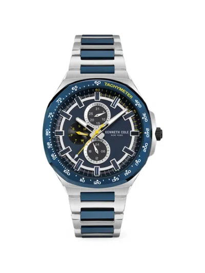 Kenneth Cole 로고 디테일 43mm 시계 In Blue