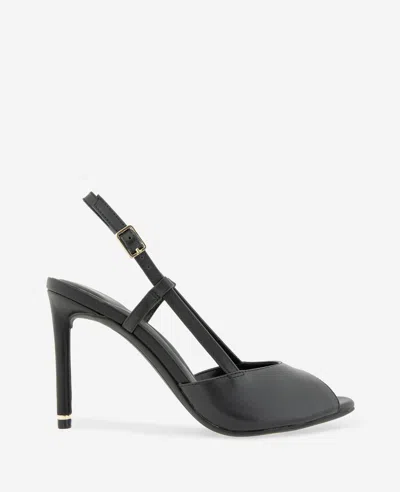 Kenneth Cole Londyn Leather Peep Toe Heel In Black