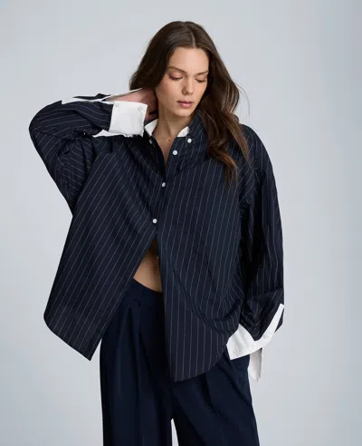 Kenneth Cole Long Sleeve Button Front Shirt With Contrast Details