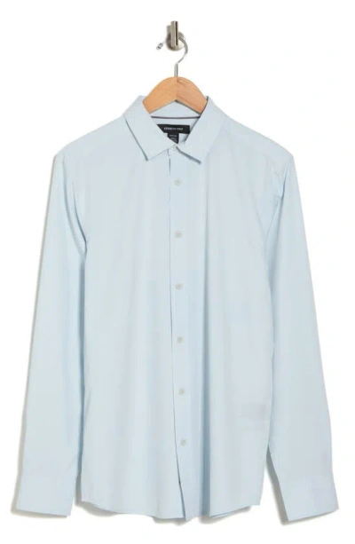 Kenneth Cole Long Sleeve Sport Shirt In Light Blue