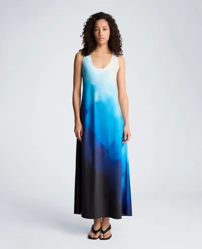 Kenneth Cole Long Slip Dress In Multi