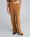Kenneth Cole Luxe Twill Flare Leg Pant In Metallic